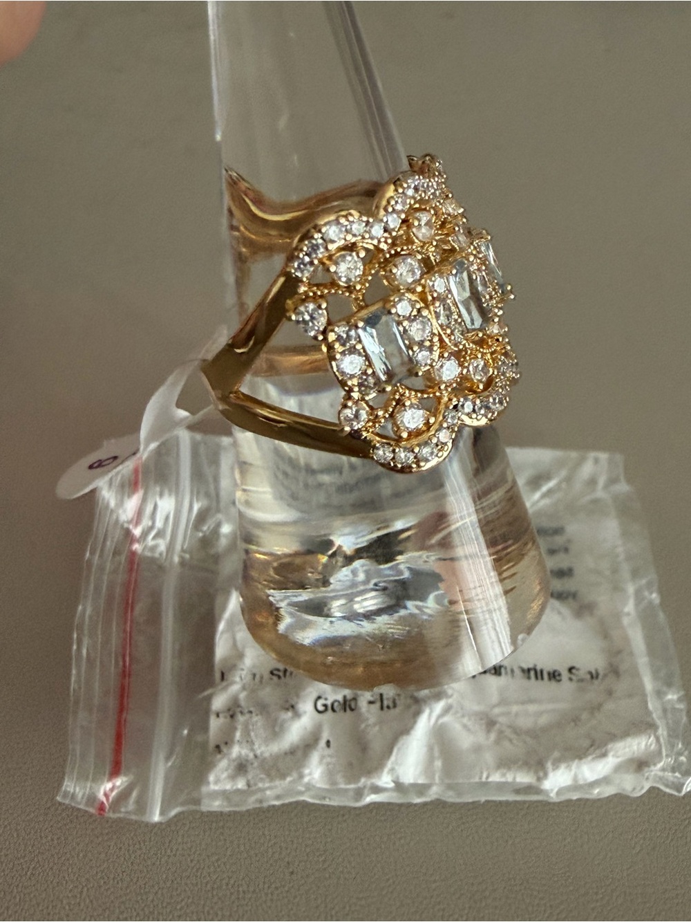 ✨ Bomb Party “Sunshine Dreams” Ring – Size 9 Aquamarine Spinel ✨ - Picture 3 of 4